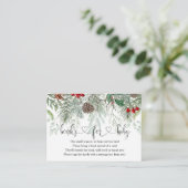 Winter Evergreen pine Baby shower Books for Baby Informatiekaartje (Staand voorkant)