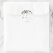 Winter Evergreen Pine Baby shower Ronde Sticker (Tas)