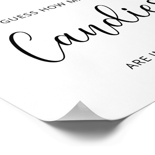 Winter evergreen Raad hoeveel snoepjes Poster (Hoek)