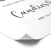 Winter evergreen Raad hoeveel snoepjes Poster (Hoek)