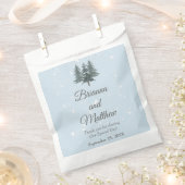 Winter Evergreen sneeuw bruiloft Bedankzakje (Geknipt)