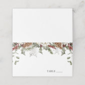 Winter Evergreen Sneeuwvlokken Naam Plaatskaarten Plaatskaartje (Buitenkant ongevouwen)