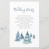 Winter Evergreen Tree Waterverf Wedding (Achterkant)