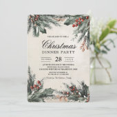 Winter Evergreen Vakantie Kaart (Staand voorkant)