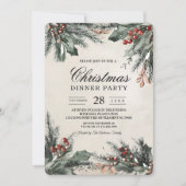 Winter Evergreen Vakantie Kaart (Voorkant)