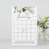 Winter evergreen vrijgezellenfeest bingogame (Staand voorkant)