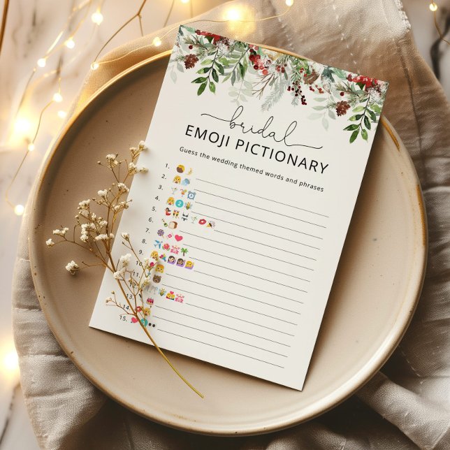 Winter evergreen vrijgezellenfeest emoji pictionar (Creator heeft geüpload)