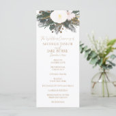 Winter Evergreen Wedding Ceremony Programme Programmakaart (Staand voorkant)