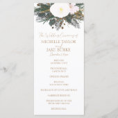 Winter Evergreen Wedding Ceremony Programme Programmakaart (Voorkant)