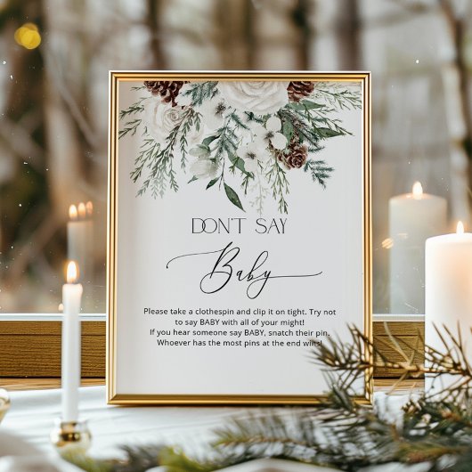 Winter evergreen Zeg niet baby game Poster