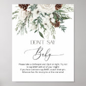 Winter evergreen Zeg niet baby game Poster (Voorkant)