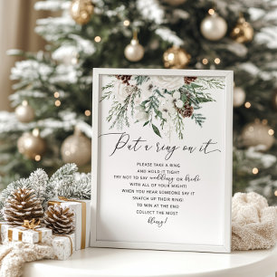 Winter evergreen zet een ring op het spel poster