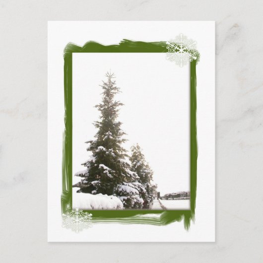 Winter Evergreens-DIY Briefkaart (Voorkant)