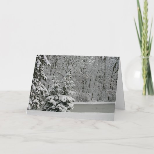 Winter Evergreens Notecard Kaart (Voorkant)