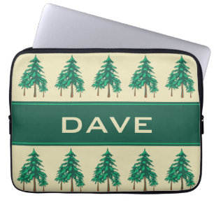Winter Evergreens Outdoor Enthusiast gepersonalise Laptop Sleeve