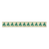 Winter Evergreens Vakantie Grosgrain Lint (Voorkant)