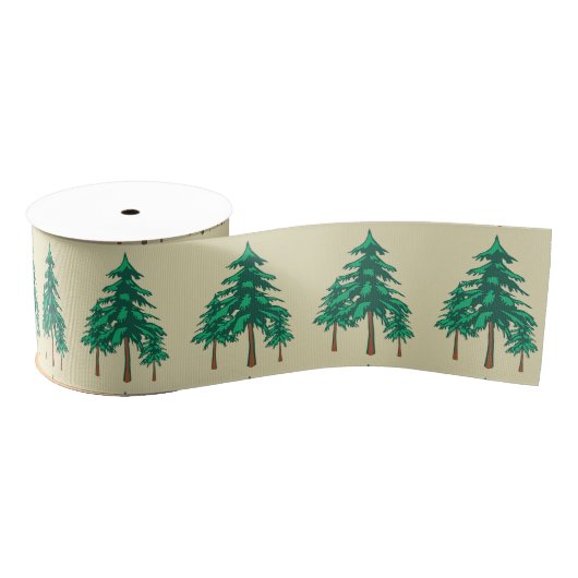 Winter Evergreens Vakantie Grosgrain Lint (Spoel)