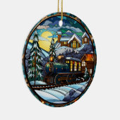 Winter Express Glas in lood Ornament (Rechts)