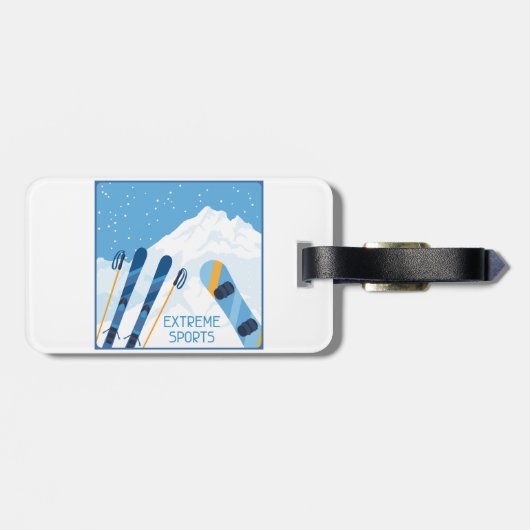Winter Extreme sporten Bagagelabel (Achterkant horizontaal)