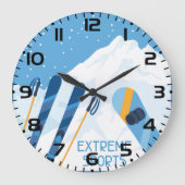 Winter Extreme sporten Grote Klok (Voorkant)