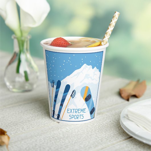 Winter Extreme sporten Papieren Bekers