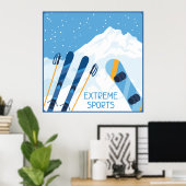 Winter Extreme sporten Poster (Thuiskantoor)