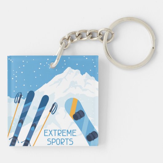 Winter Extreme sporten Sleutelhanger (Achterkant)