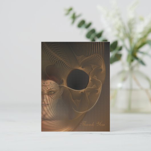 Winter Fae Fractal Art Briefkaart (Staand voorkant)