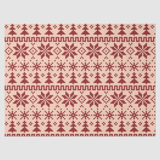 Winter Fair Isle Tissuepapier (Voorkant)