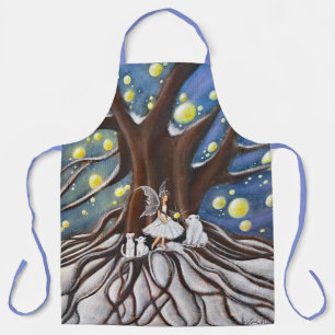 Winter Fairy and Animals All-Over Print Apron Schort