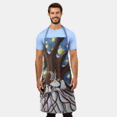 Winter Fairy and Animals All-Over Print Apron Schort (Gedragen)