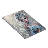 Winter Fairy Bride Icy Enchanted Fantasy Portrait Notitieboek (Rechterzijde)