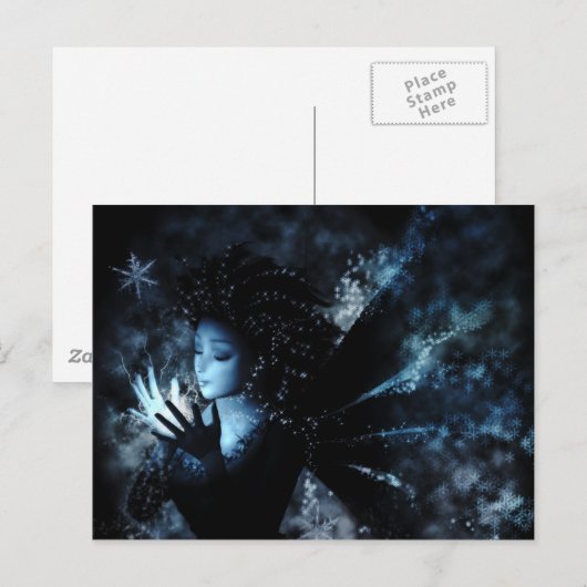 Winter Fairy Briefkaart (Voorkant / Achterkant)