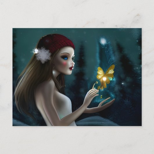 Winter Fairy Briefkaart (Voorkant)