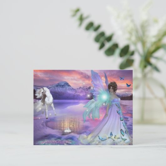 Winter Fairy Briefkaart (Staand voorkant)