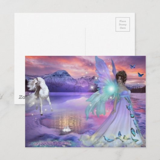 Winter Fairy Briefkaart (Voorkant / Achterkant)