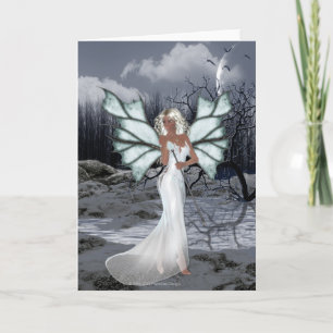 Winter Fairy Fantasy Wenskaart Kaart