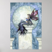 Winter Fairy Full Moon Poster Print (Voorkant)