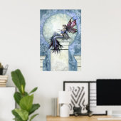 Winter Fairy Full Moon Poster Print (Thuiskantoor)