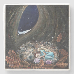 Winter Fairy Guardian of Dreams Stenen Onderzetter