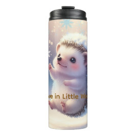 Winter Fairy Hedgehogs – Cute Snowflake Thermosbeker