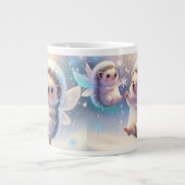 Winter Fairy Hedgehogs Mug – Cute Snowflake  Grote Koffiekop (Voorkant)