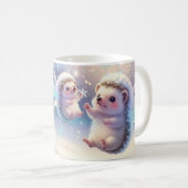 Winter Fairy Hedgehogs Mug – Cute Snowflake  Koffiemok (Voorkant rechts)