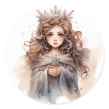 Winter Fairy Kerst stickers
