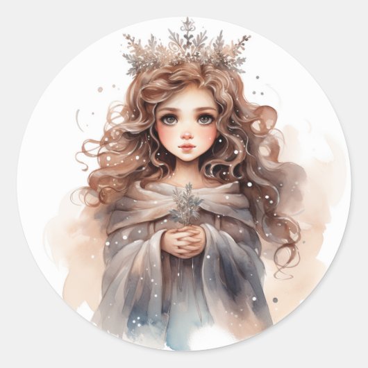 Winter Fairy Kerst stickers (Voorkant)