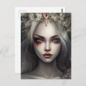 Winter Fairy Queen Briefkaart (Voorkant / Achterkant)