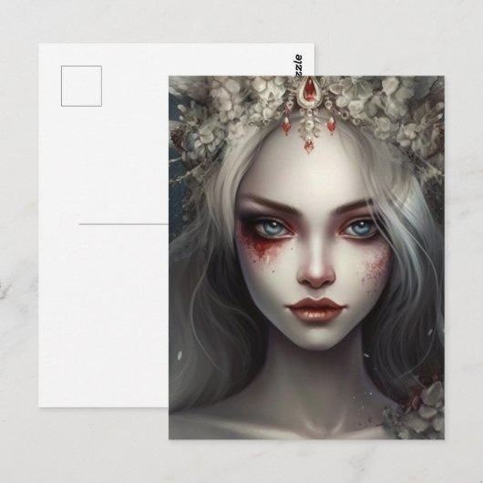 Winter Fairy Queen Briefkaart (Voorkant / Achterkant)