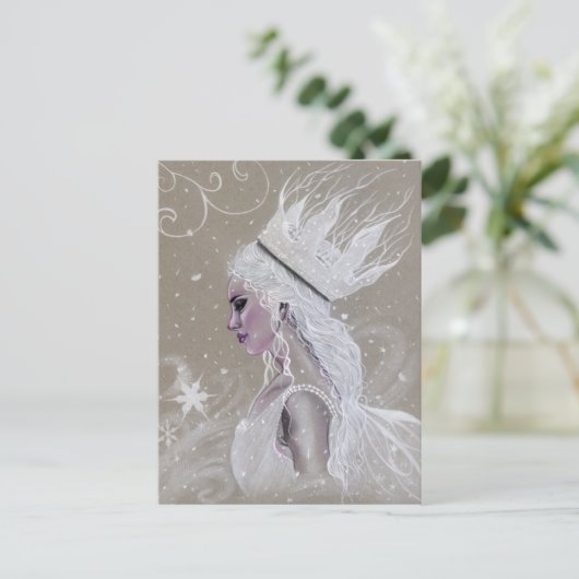 Winter Fairy Queen Briefkaart (Staand voorkant)