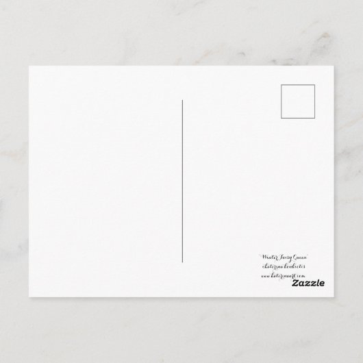 Winter Fairy Queen Briefkaart (Achterkant)