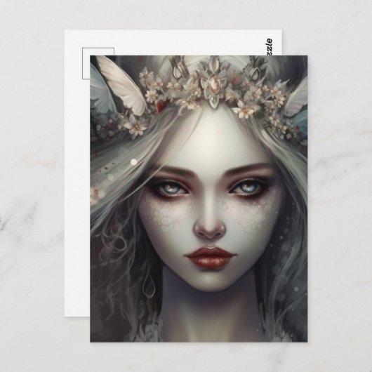 Winter Fairy Queen Briefkaart (Voorkant / Achterkant)